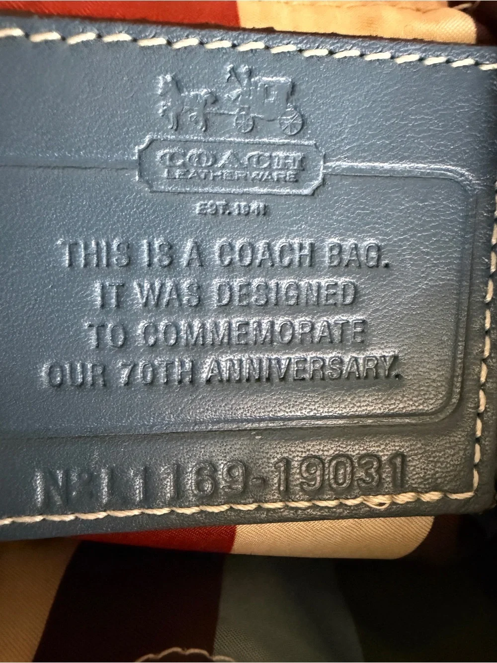 Coach 70th Anniversary Colorblock Willis Bag - Turquoise & Bone Limited Edition